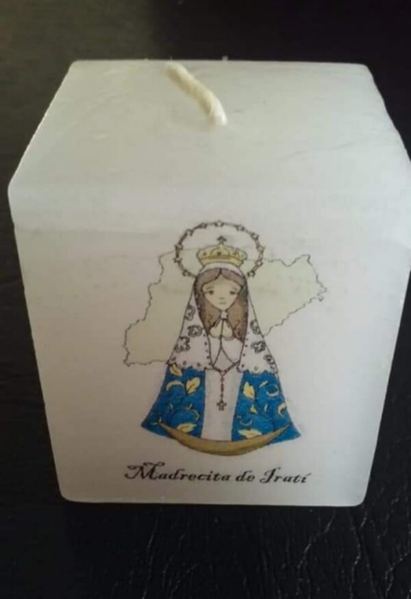 Vela Cuadrada chica de Parafina con impresión.  Q110/A - Imagen 8