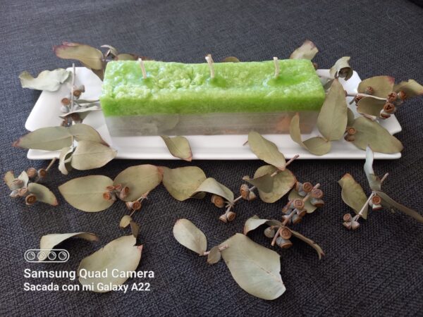 Velón Rectangular de Parafina  acostado de 3 Pabilos. RG321 - Imagen 3