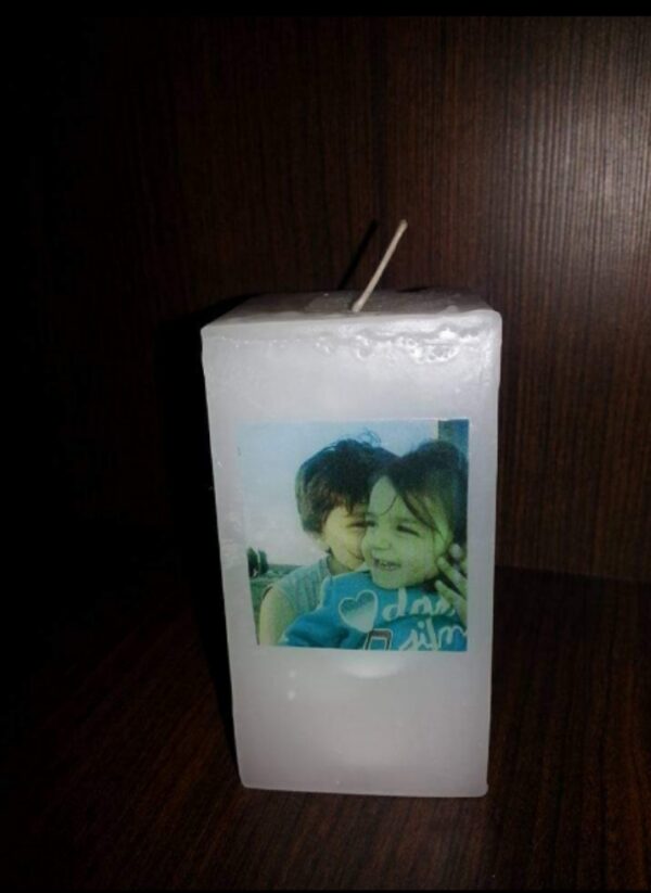 Vela Rectangularde Parafina con Impresión.  RG205/A - Imagen 2