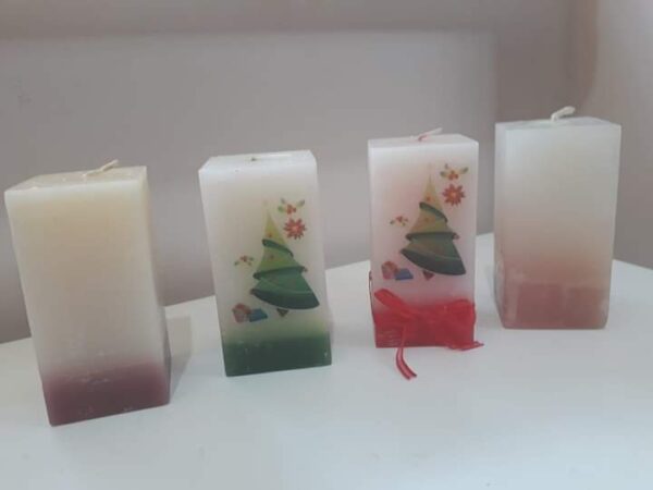 Vela Rectangularde Parafina con Impresión.  RG205/A - Imagen 4